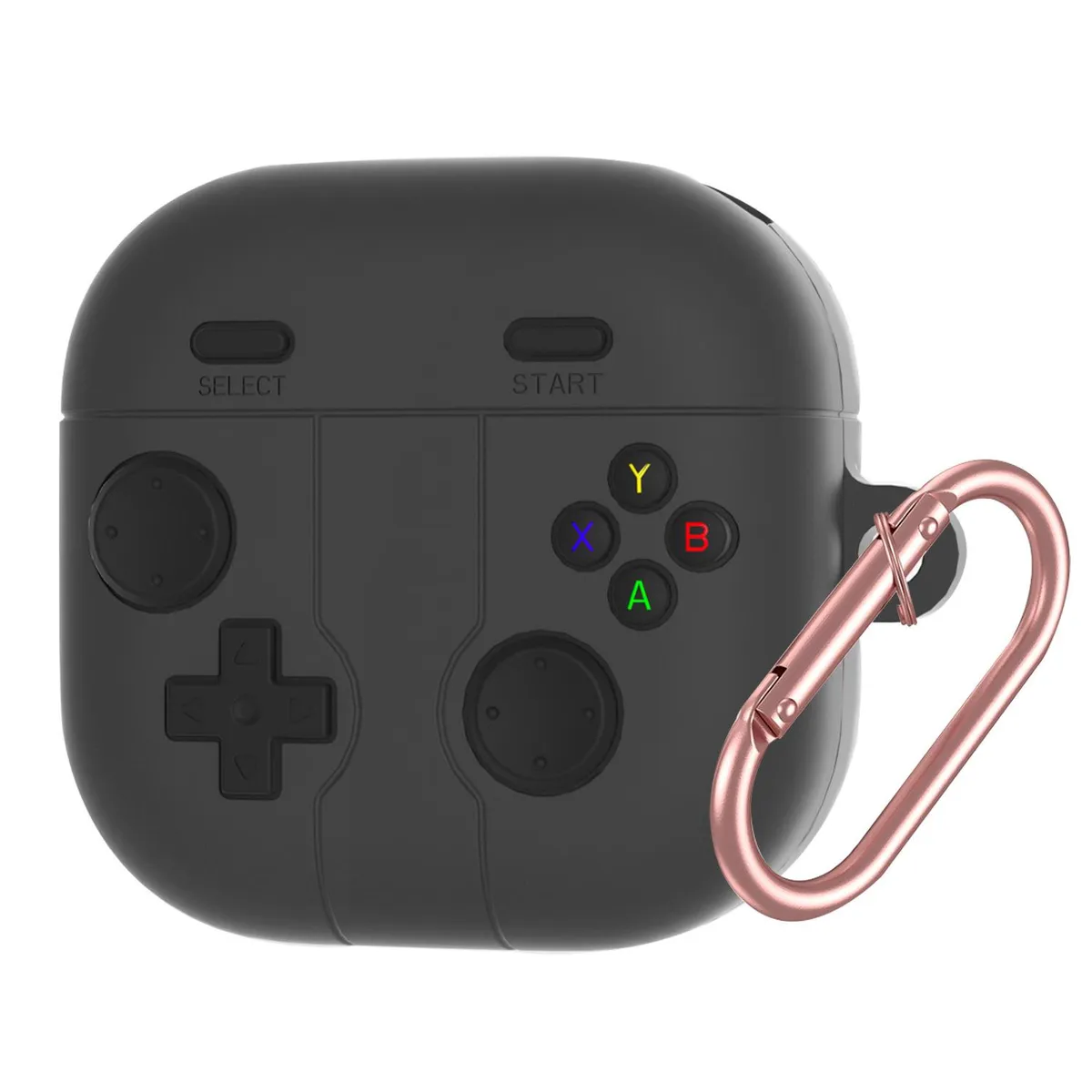 SNAPFIT Case Compatible With Samsung Galaxy Buds 4 / Buds 4 Pro Hardcase Silicone Cover Nintendo Gamepad Shockproof ā Nintendo Dark Grey