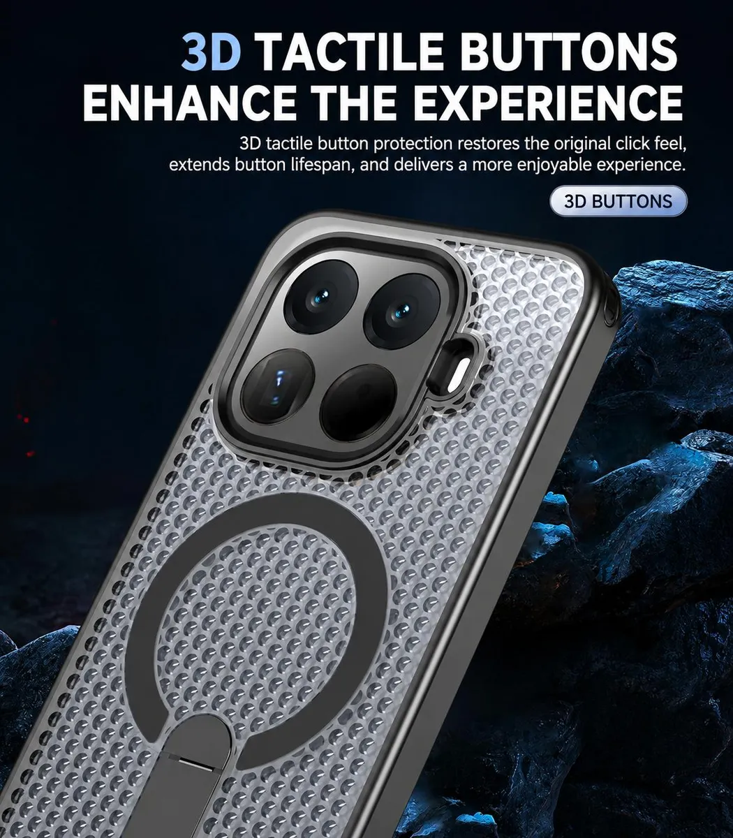 SNAPFIT Case Xiaomi 17T / 17T Pro SNAPFIT Magnetic Case Heat Dissipation Bracket KickStand Anti Shock Premium Cover — Black / Xiaomi 17T