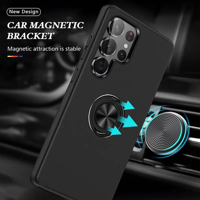 Case for Samsung S26 Ultra SNAPFIT Kickstand Sand Ring Magnetic MagSafe Rugged Full Cover Protective Cover Casing ā Black