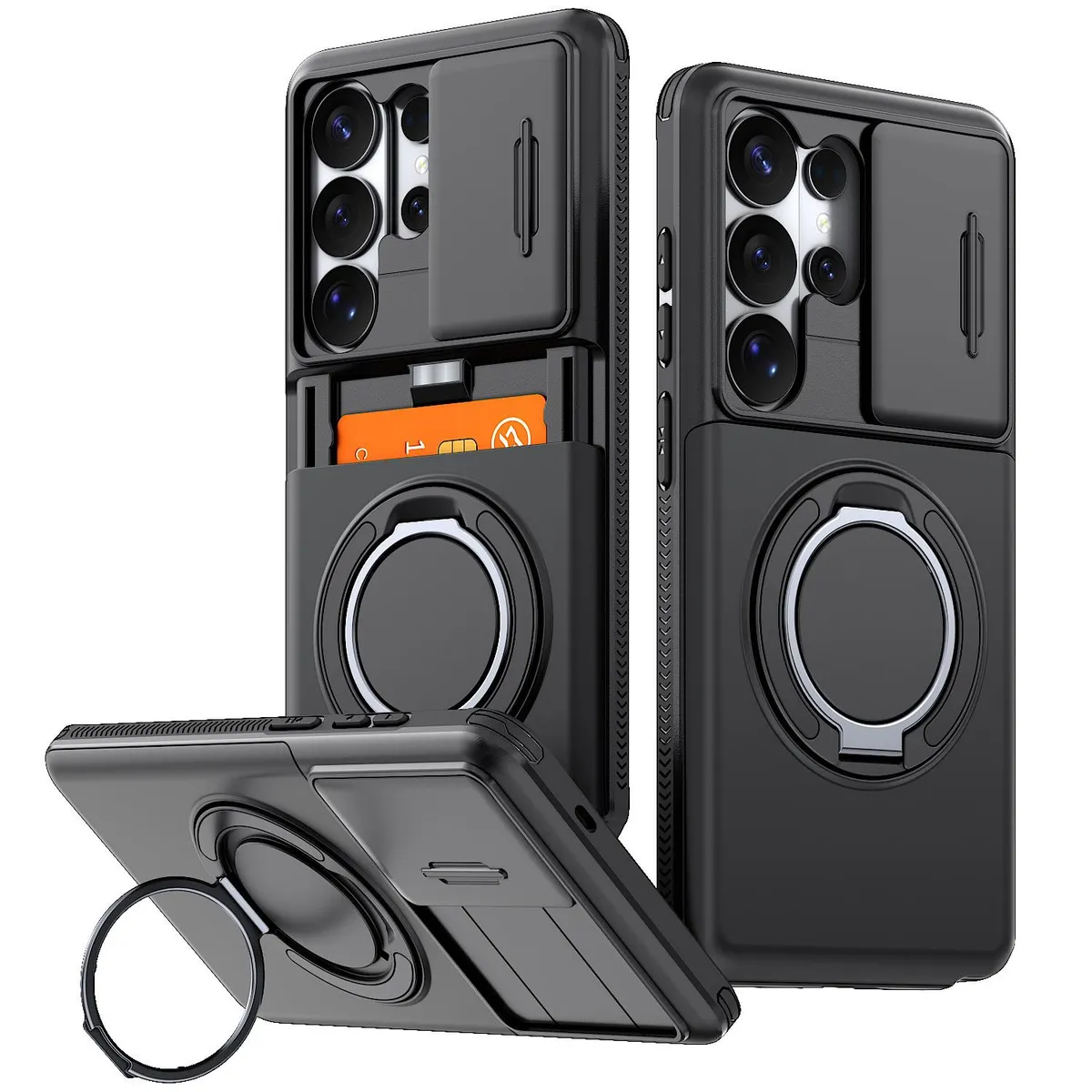 SNAPFIT Case for Samsung Galaxy S26 Ultra SNAPFIT MagSafe Card Holder Ring Stand 360° Camera Slide Shockproof Premium Armor Case