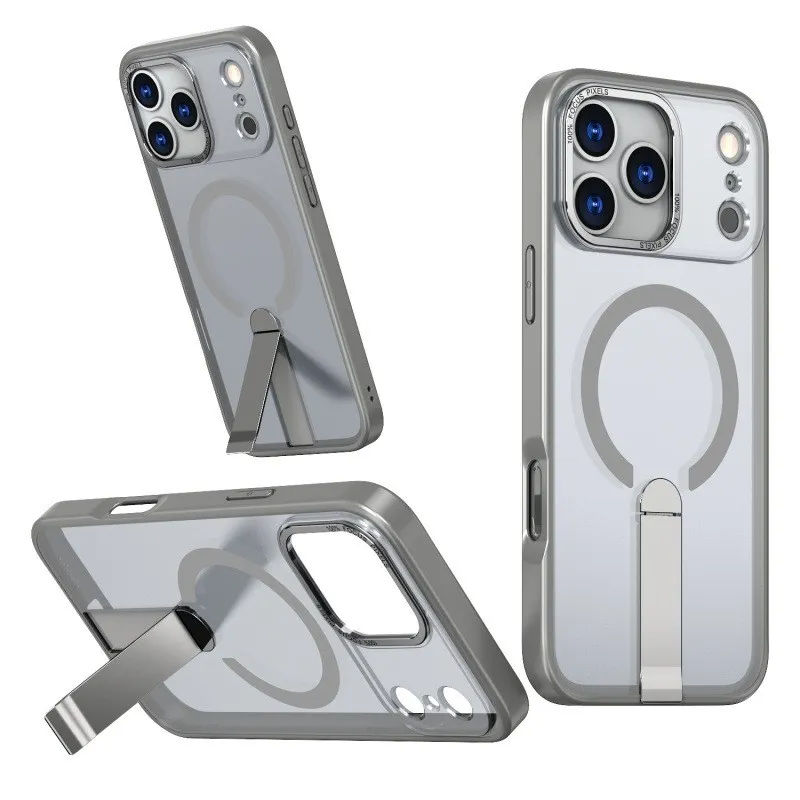 SNAPFIT Case iPhone 18 Pro Max 18 Pro Camera Protection Magnetic Stand MagSafe Shockproof — Black / iPhone 18 Pro