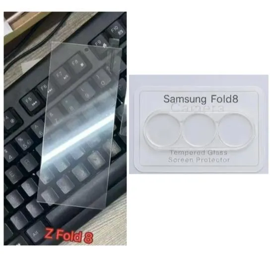 SNAPFIT Combo Pack Tempered Glass HD Clear Privacy + Camera Lens protector for Samsung Galaxy Z Fold8 Fold 8 Ultra ā Non Full + ClearLens