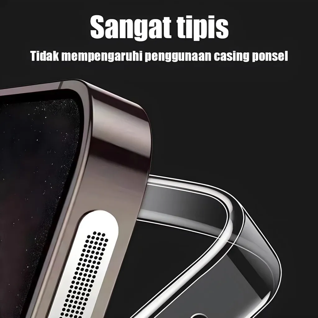 SNAPFIT Stiker Jaring iPhone 18 Pro Max 18 Pro Speaker Anti Dust Patch 2 Pcs — Black / iPhone 18 Pro