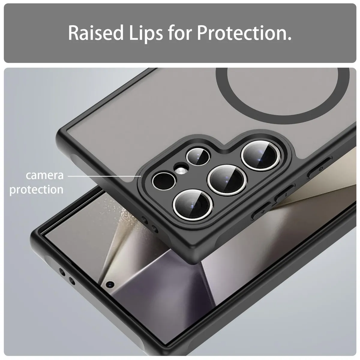 Case Clear Slim Hybrid Shockproof MagSafe Protective Casing — Clear Black / S26 Ultra