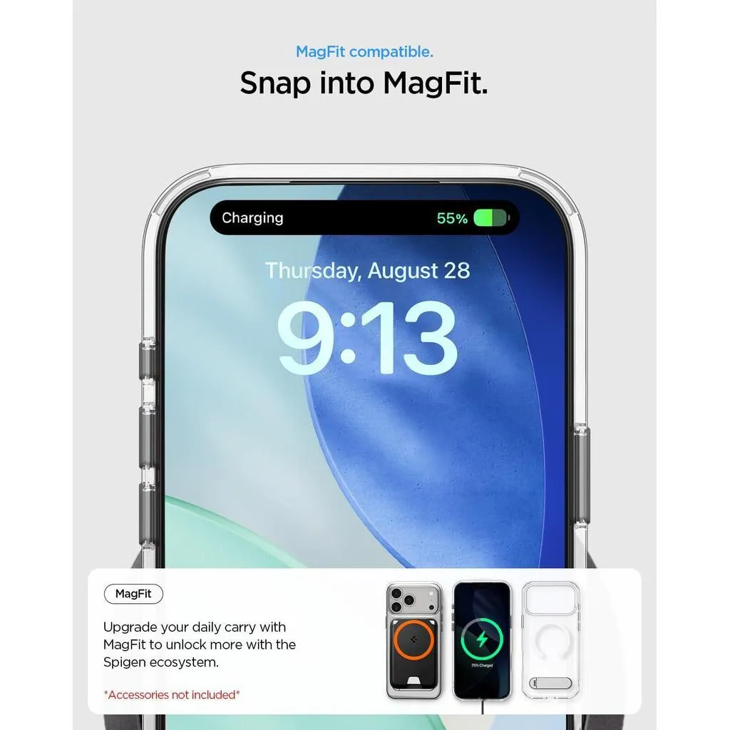 SNAPFIT Case iPhone 18 Pro Max 18 Pro MagSafe Stand Transparent Protective Case — Clear / iPhone 18ProMax