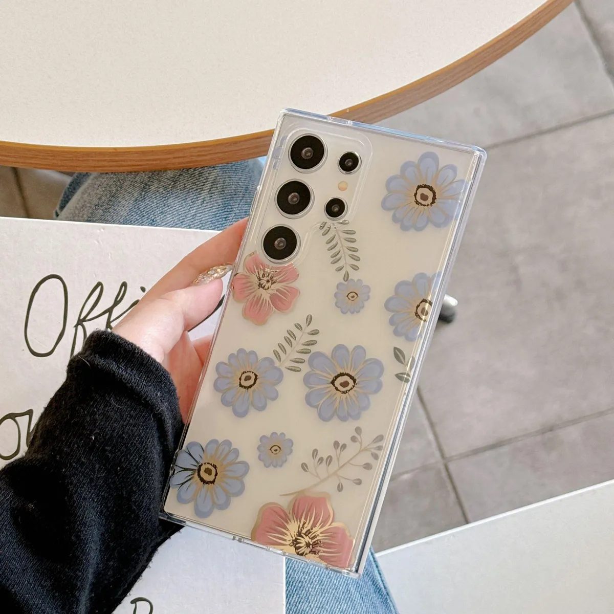 SNAPFIT Case for Samsung Galaxy S26 Ultra Plus SNAPFIT Floral 3D MagSafe Magnetic Flower Clear Transparent Protective Premium Casing Cover - Primary Focuss โ Blue Daisy / S26