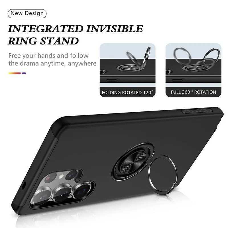 Case for Samsung S26 Ultra SNAPFIT Kickstand Sand Ring Magnetic MagSafe Rugged Full Cover Protective Cover Casing ā Black