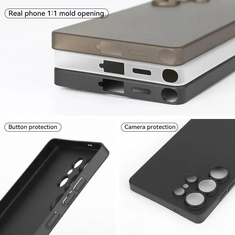 SNAPFIT Case for Samsung Galaxy S26 S25 Ultra Plus SNAPFIT 0.35mm Ultra Thin Slim Tipis Matte Protective Cover Casing - Primary Focuss โ Black / S26