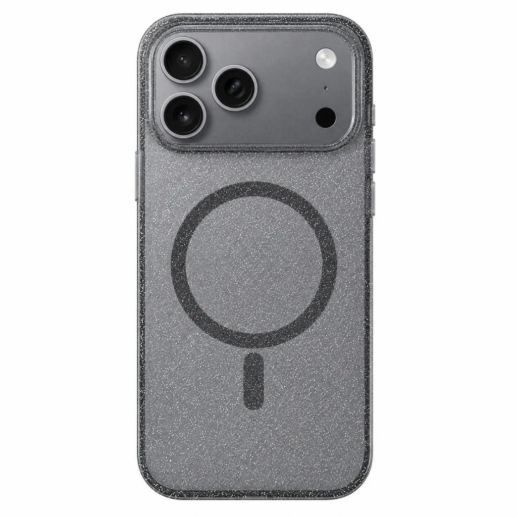 SNAPFIT Case For iPhone 18 Pro Max 18 Pro Glitter MagSafe Magnetic Shockproof Hard Cover — Black / iPhone 18 Pro