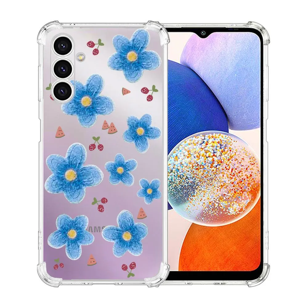 SNAPFIT Case Compatible With Samsung Galaxy S26 Ultra Plus Snapfit Soft TPU Anti Crack Floral Painted — Blue Floral / S26