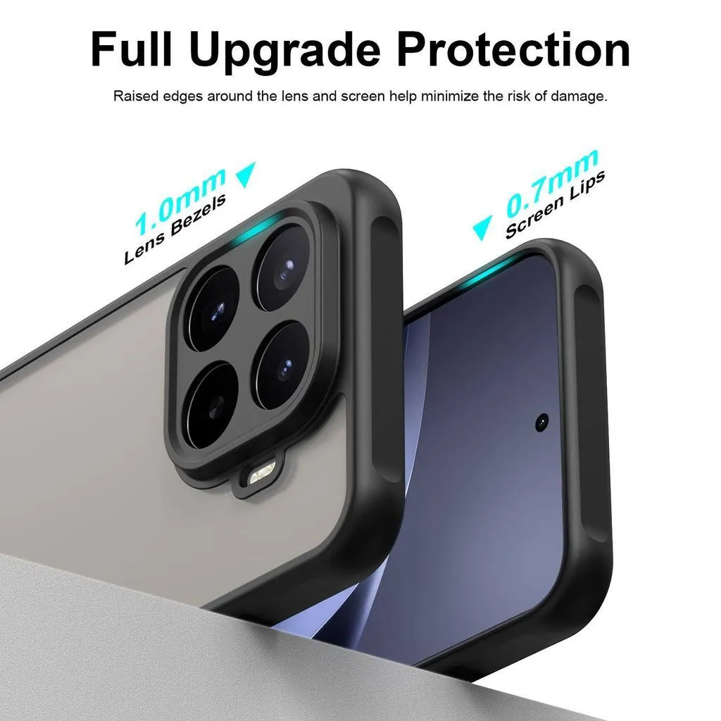 SNAPFIT Paket Combo Hemat Case Xiaomi 17T 17T Pro Skin Feel Shockproof Matte Black Casing — Clear Black + Glass / Xiaomi 17T