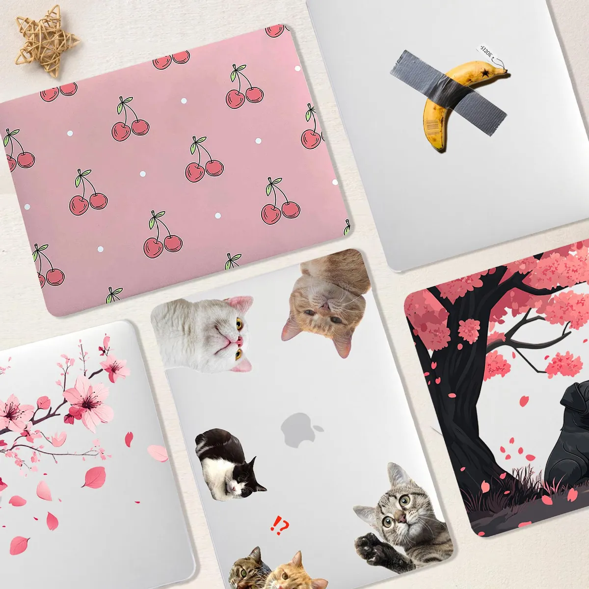 SNAPFIT Case Macbook Neo 13 2026 A3404 Ultra Thin Matte HD UV Printing Slim Hardcase Protective Case ā Clear Blossom