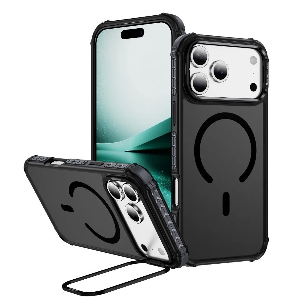 SNAPFIT Case iPhone 18 Pro Max 18 Pro Transparent MagSafe Military Grade Cover — Black / iPhone 18 Pro Max