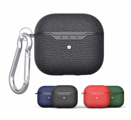 Case AirPods 4 2024 With Keychain Gantungan Kunci Protective Casing — Silicone Black