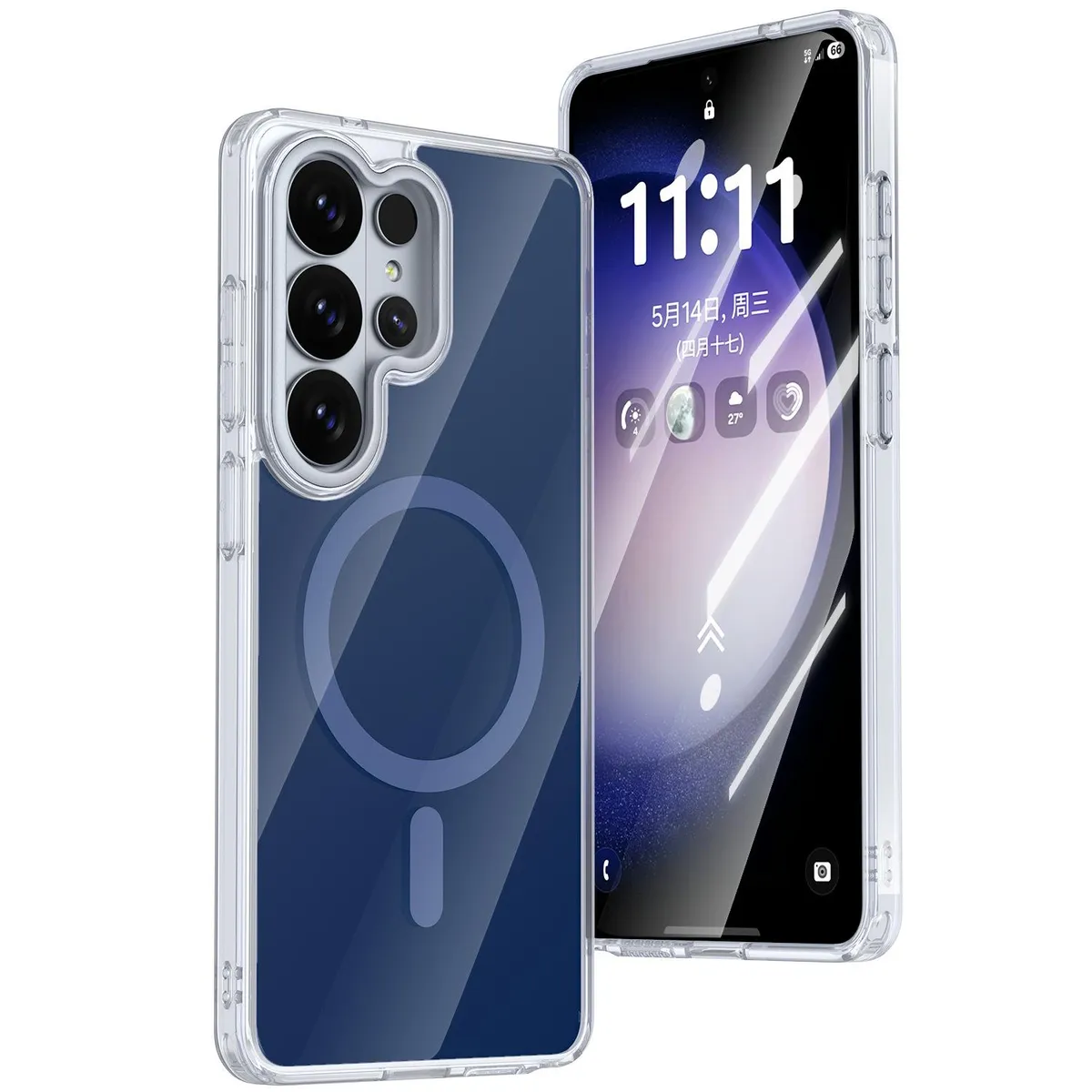 SNAPFIT Case Compatible With Samsung Galaxy S26 Ultra Magsafe Magnetic Cloud Mirror
