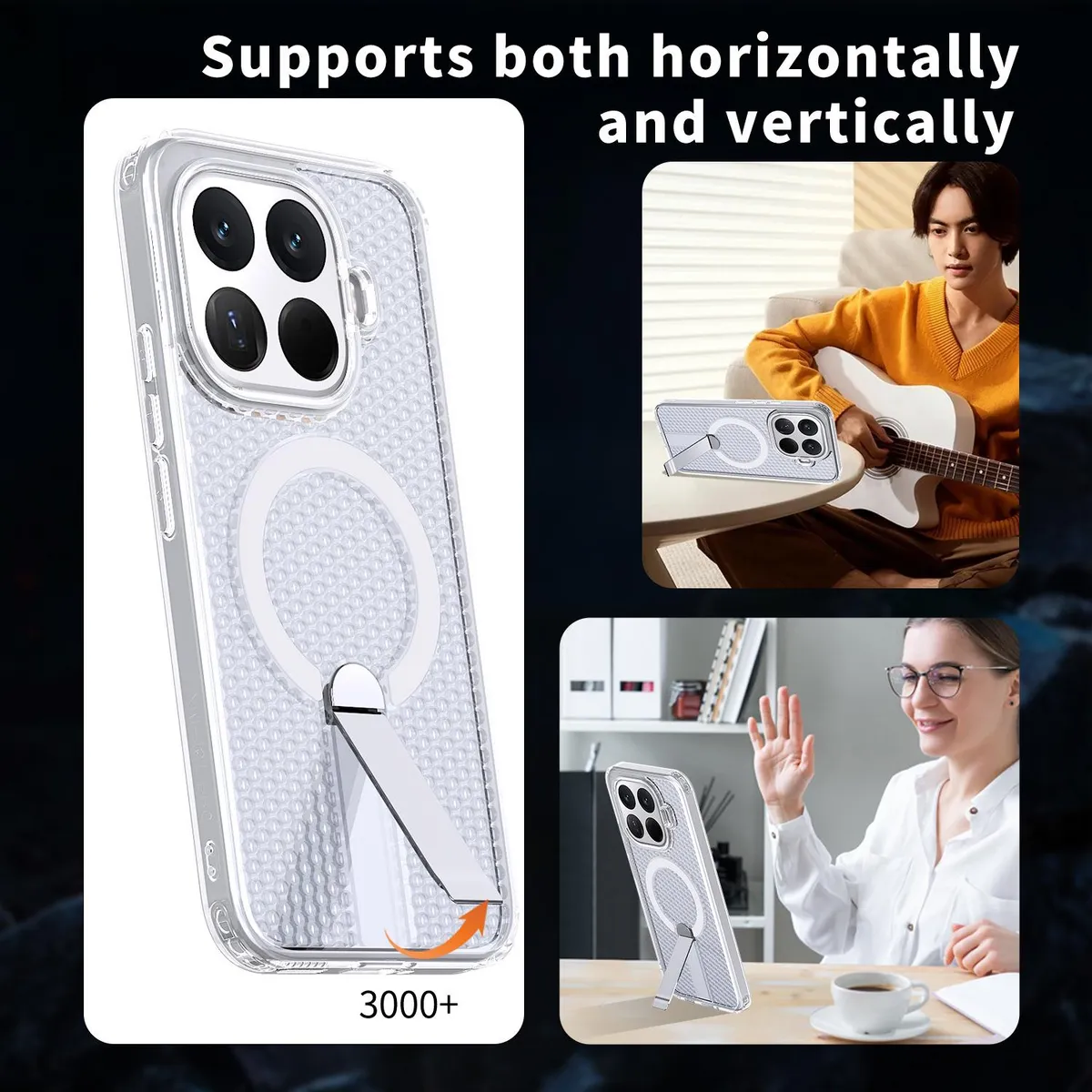 SNAPFIT Case Xiaomi 17T / 17T Pro SNAPFIT Magnetic Case Heat Dissipation Bracket KickStand Anti Shock Premium Cover — Black / Xiaomi 17T