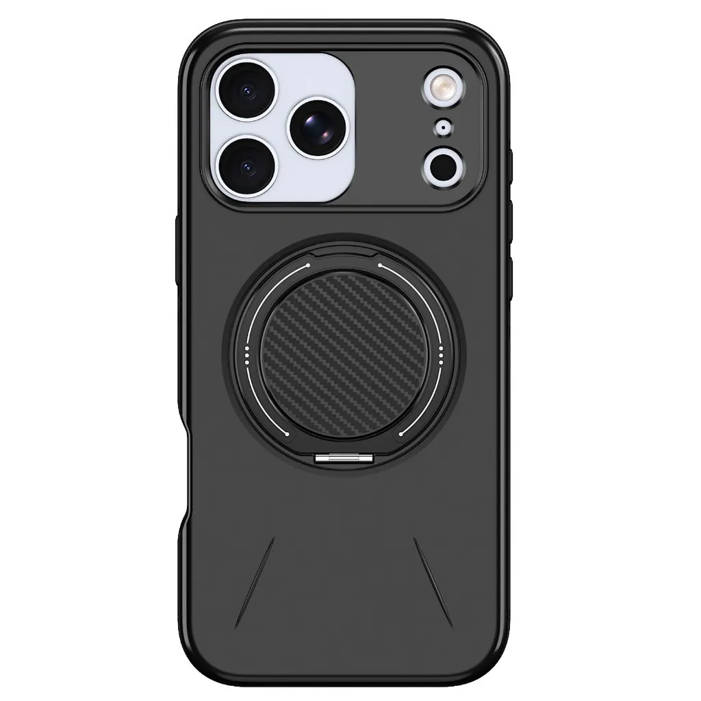 SNAPFIT Case iPhone 18 Pro Max 18 Pro Camera Protection Ring Holder MagSafe Shockproof — Black / iPhone 18 Pro