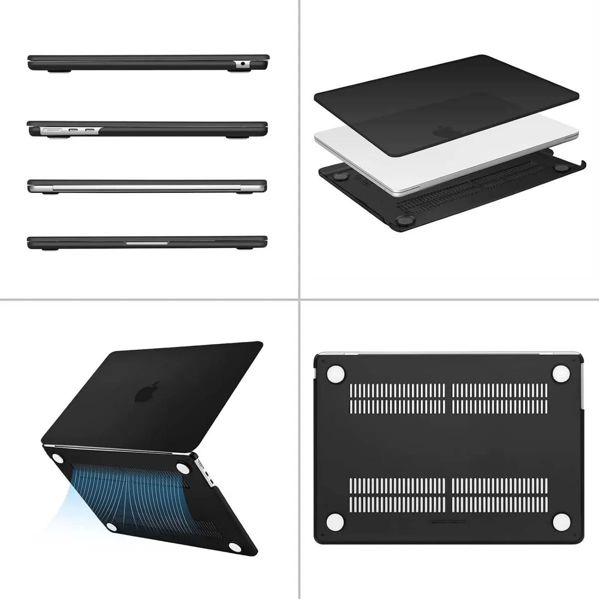 SNAPFIT Case Macbook Neo 13 2026 A3404 Ultra Thin Matte 1.2MM Slim Hardcase Protective Case ā Matte Black