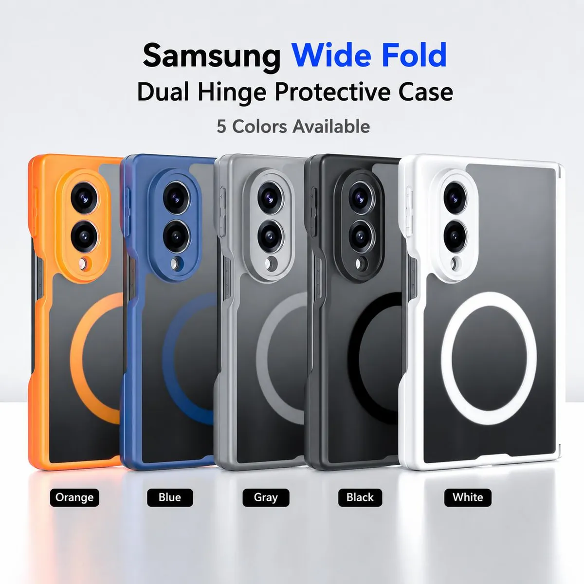 SNAPFIT Case Compatible With Samsung Galaxy Z Fold 8 Fold8 Ultra Wide SNAPFIT Magsafe Dual Hinge Protective Casing