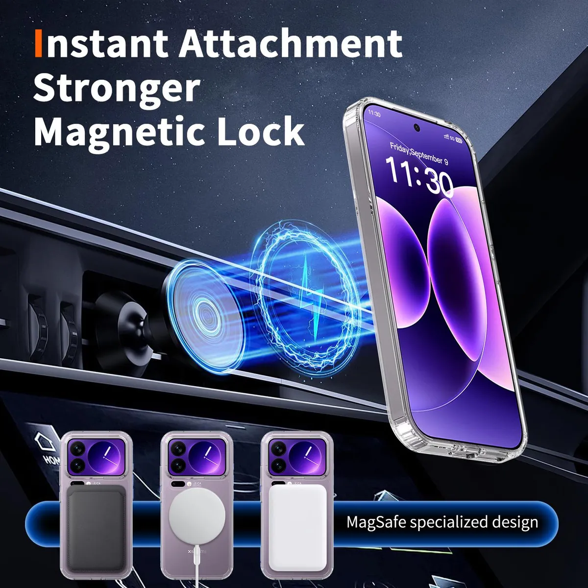 SNAPFIT Case Compatible With Xiaomi 17 Pro Max Xiaomi 17 Snapfit Clear Magsafe Tranparent Protective Casing ā Clear / Xiaomi 17