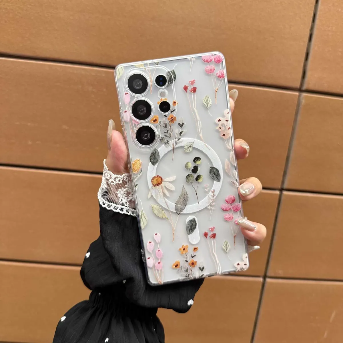SNAPFIT Case for Samsung Galaxy S26 Ultra Plus SNAPFIT TPU 3D Color Painted Clear Transparent Protective Premium Casing Cover - Primary Focuss ā Floral Harmony / S26 Ultra