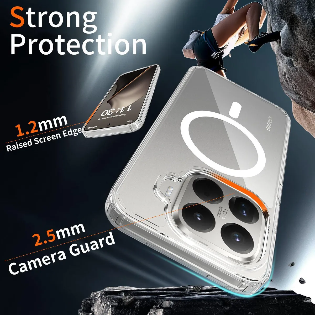 Case Compatible for Xiaomi 17T / 17T Pro SNAPFIT Matte Black Skin Feel Anti Shock Protective Casing Cover ā Clear Black / Xiaomi 17T