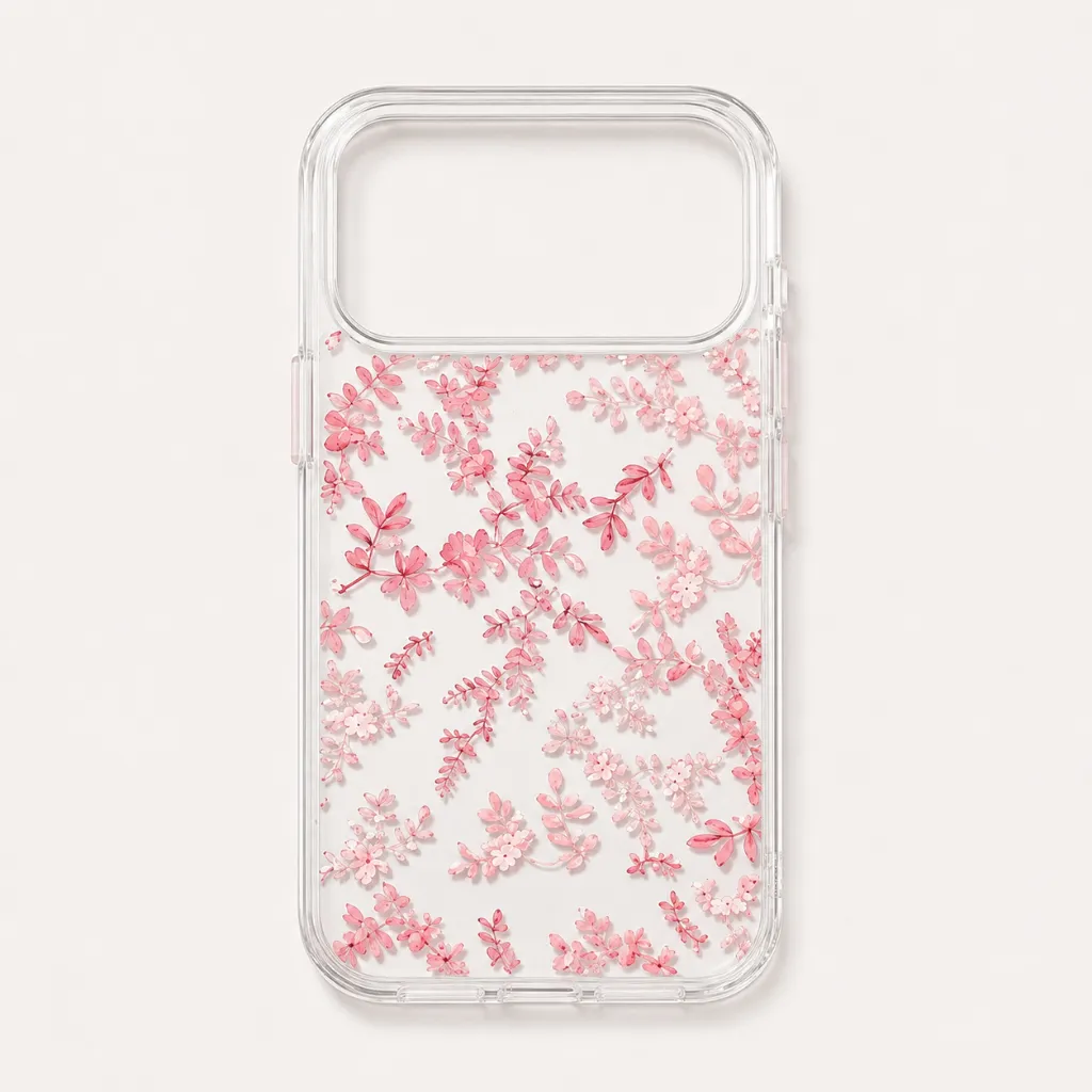 Case 3D Floral Motif Bunga Transparan Softcase Anti Gores