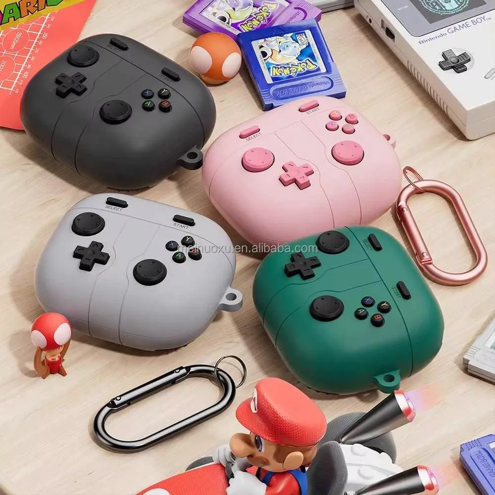 SNAPFIT Case Compatible With Samsung Galaxy Buds 4 / Buds 4 Pro Hardcase Silicone Cover Nintendo Gamepad Shockproof