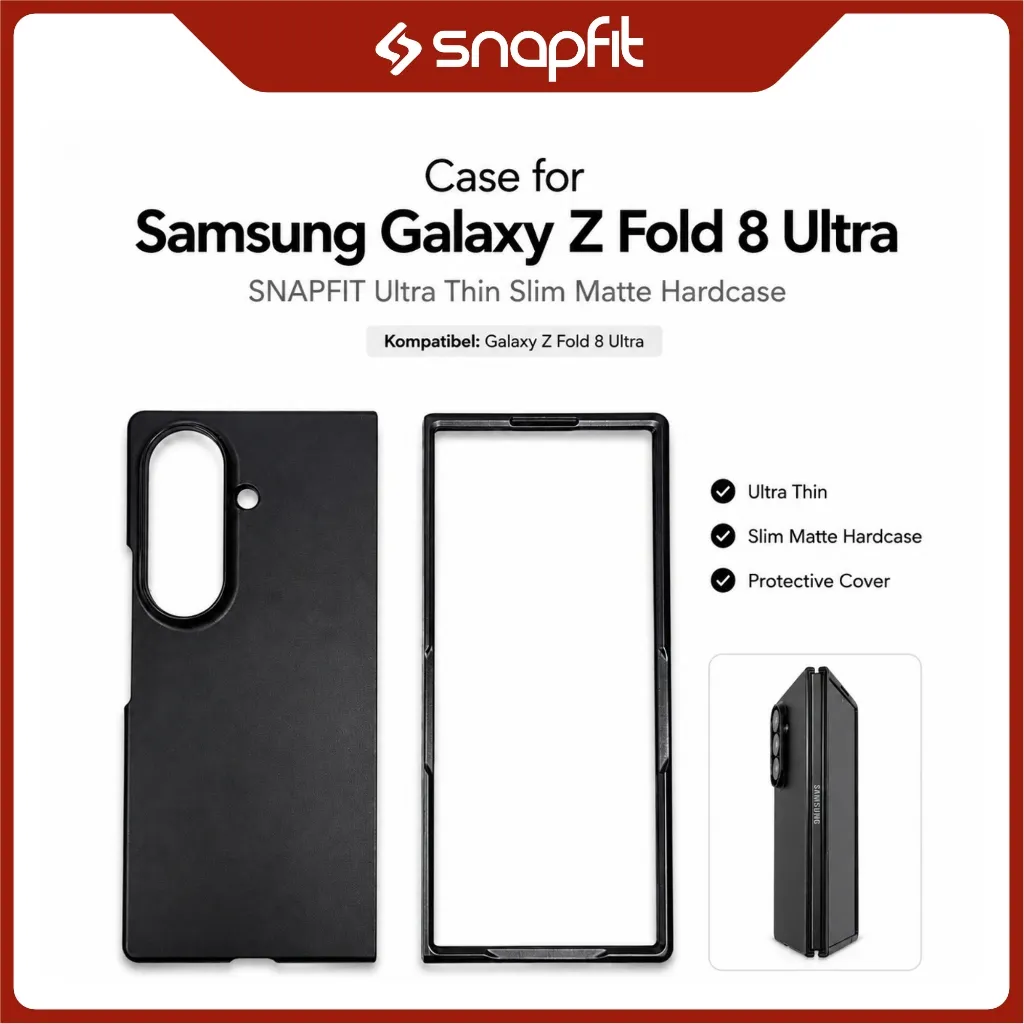 SNAPFIT Case Samsung Galaxy Z Fold 8 Ultra Shockproof Ultra Thin Slim Matte Hardcase Protective Cover