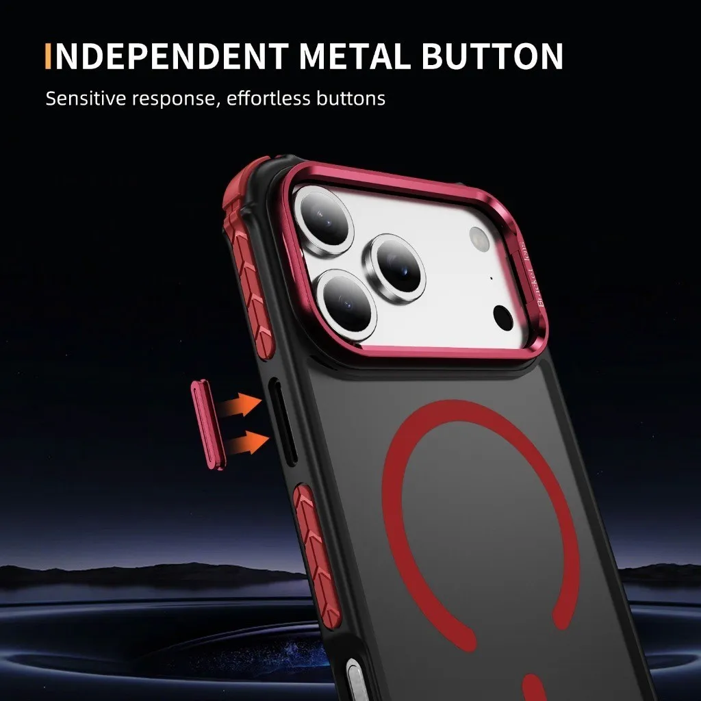 SNAPFIT Case iPhone 18 Pro Max 18 Pro Transparent MagSafe Military Grade Cover — Black / iPhone 18 Pro Max