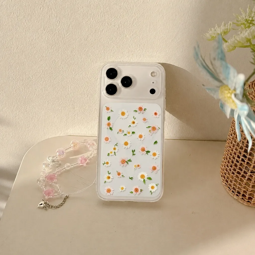 Case 3D Floral Motif Bunga Transparan Softcase Anti Gores — Bow Blossom / iPhone 18 Pro