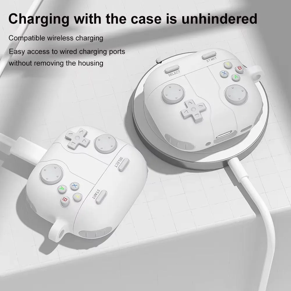 SNAPFIT Case Compatible With Samsung Galaxy Buds 4 / Buds 4 Pro Hardcase Silicone Cover Nintendo Gamepad Shockproof ā Nintendo Dark Grey