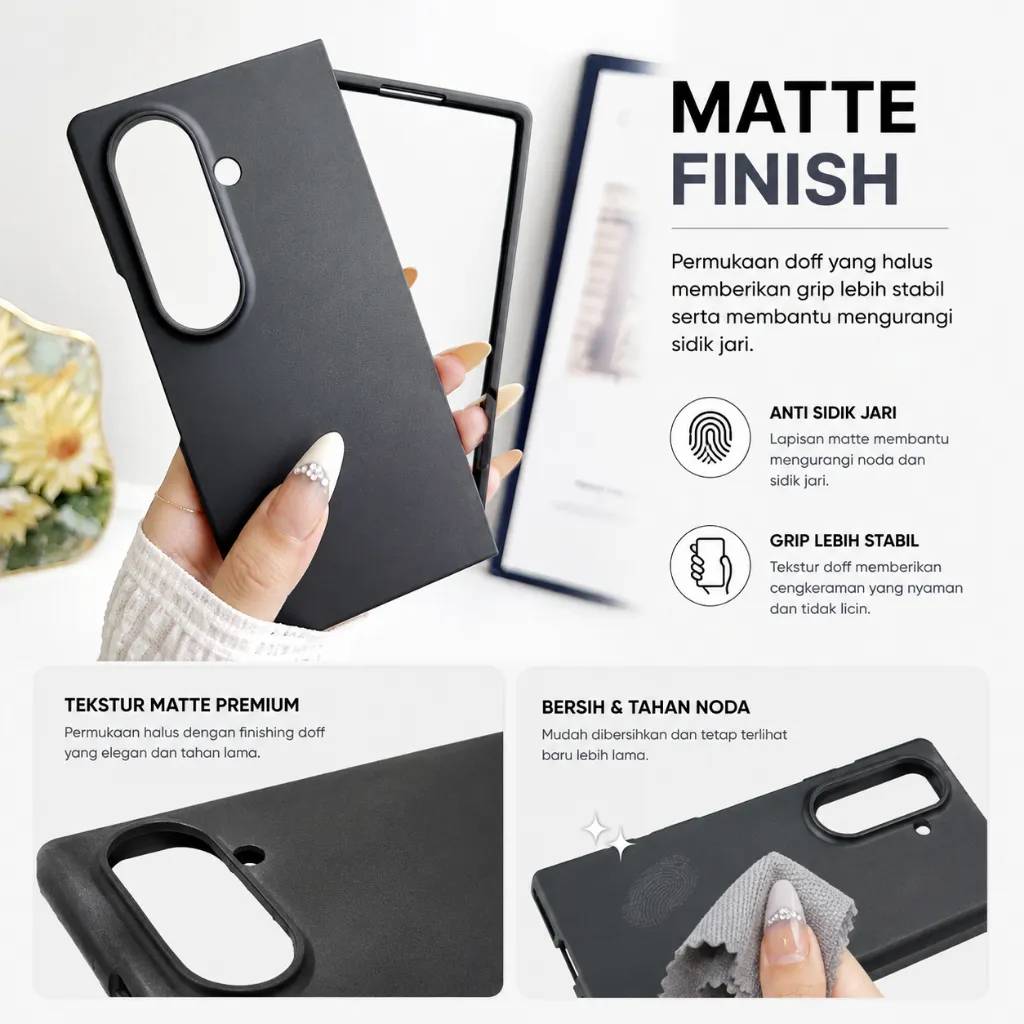 SNAPFIT Case Samsung Galaxy Z Fold 8 Ultra Shockproof Ultra Thin Slim Matte Hardcase Protective Cover — Clear / ZFold 8 Ultra