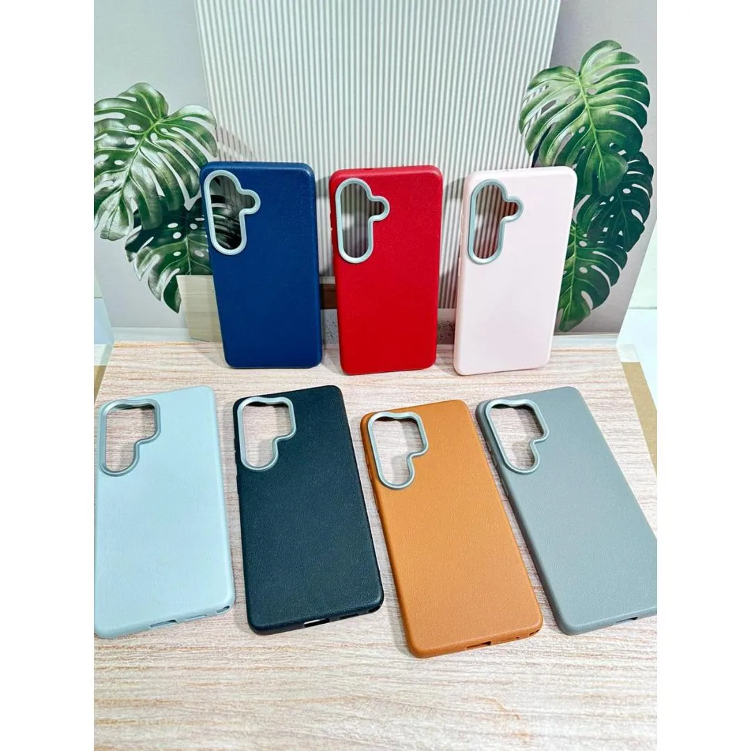 SNAPFIT Case for Samsung Galaxy S26 / S26 Ultra SNAPFIT Plain Leather Luxury Protective Cover Casing - Primary Focuss ā Border Black / S26