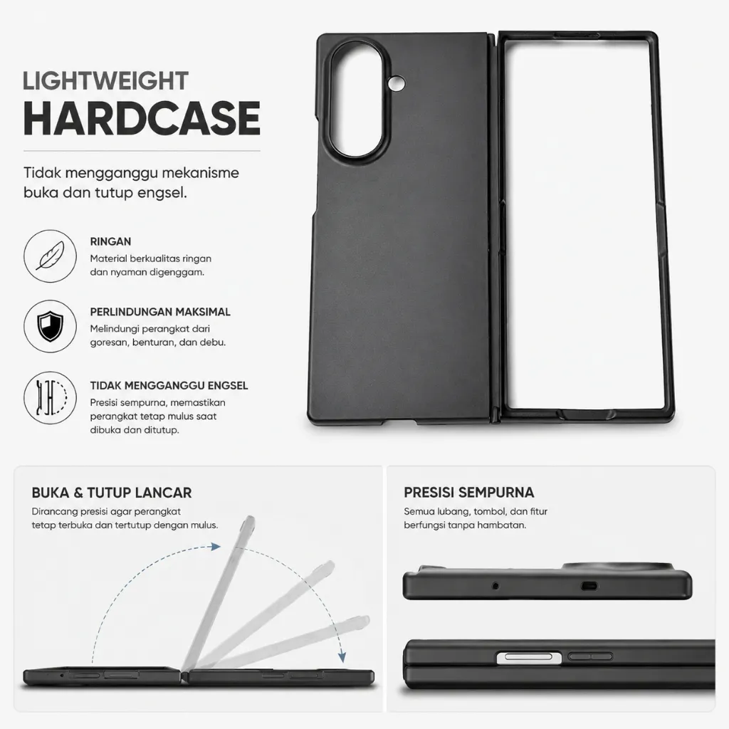 SNAPFIT Case Samsung Galaxy Z Fold 8 Ultra Shockproof Ultra Thin Slim Matte Hardcase Protective Cover — Clear / ZFold 8 Ultra
