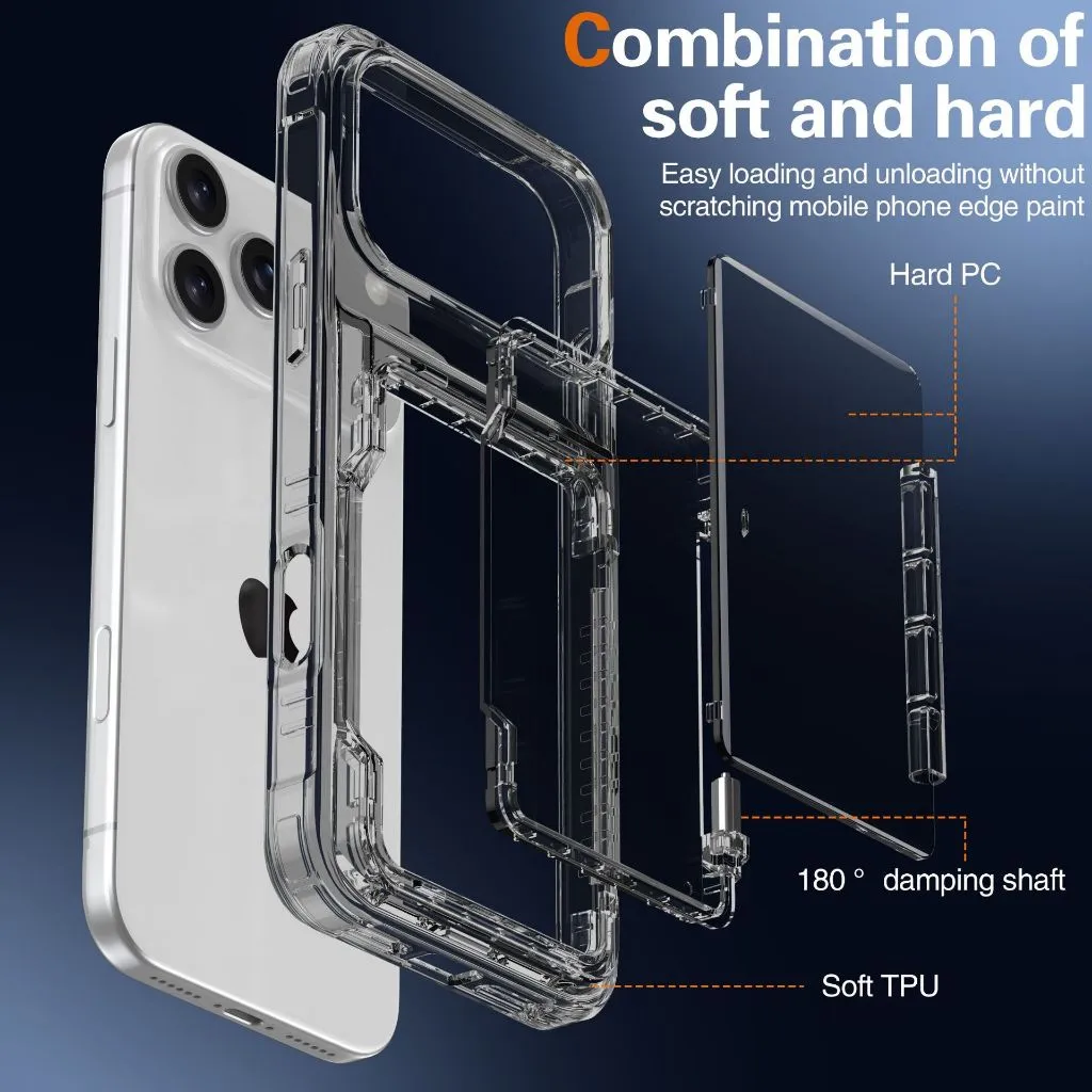 SNAPFIT Case iPhone 18 Pro Max 18 Pro TPU PC Card Slot Anti Slip Shockproof Clear — Clear / iPhone 18 Pro Max