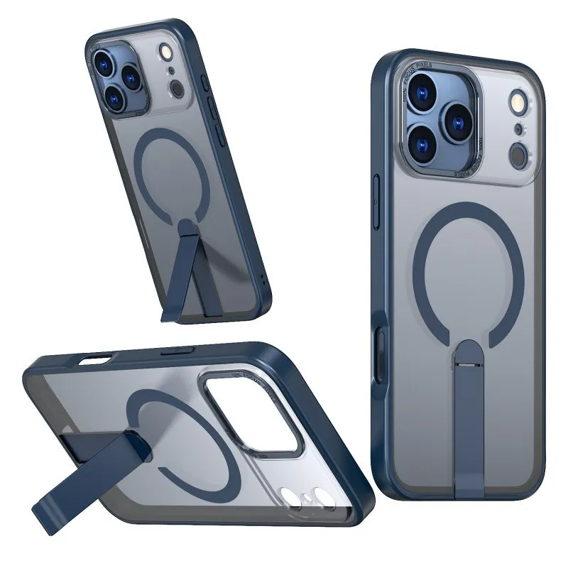 SNAPFIT Case iPhone 18 Pro Max 18 Pro Camera Protection Magnetic Stand MagSafe Shockproof — Black / iPhone 18 Pro