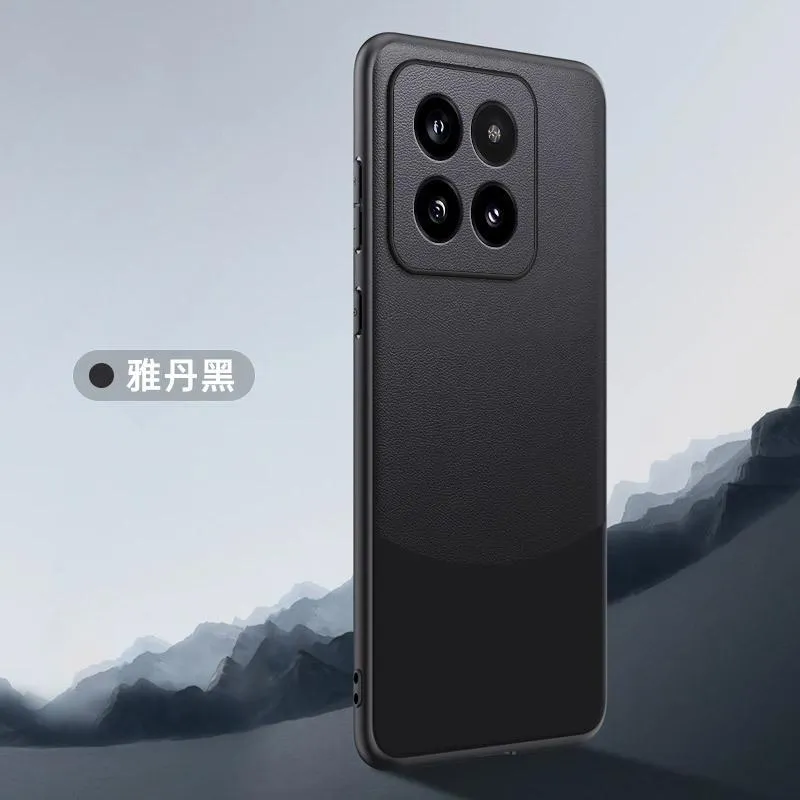 SNAPFIT Case Compatible With Xiaomi 17 Pro Max 17 Pro SNAPFIT Plain Leather Protective Casing — Black / Xiaomi 17 Pro