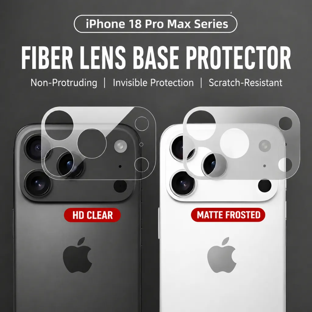 SNAPFIT Lens Protector iPhone 18 Pro Max 18 Ultra HD PET Soft Film Lens Guard — AR+AF Black / iPhone 18 Pro Max