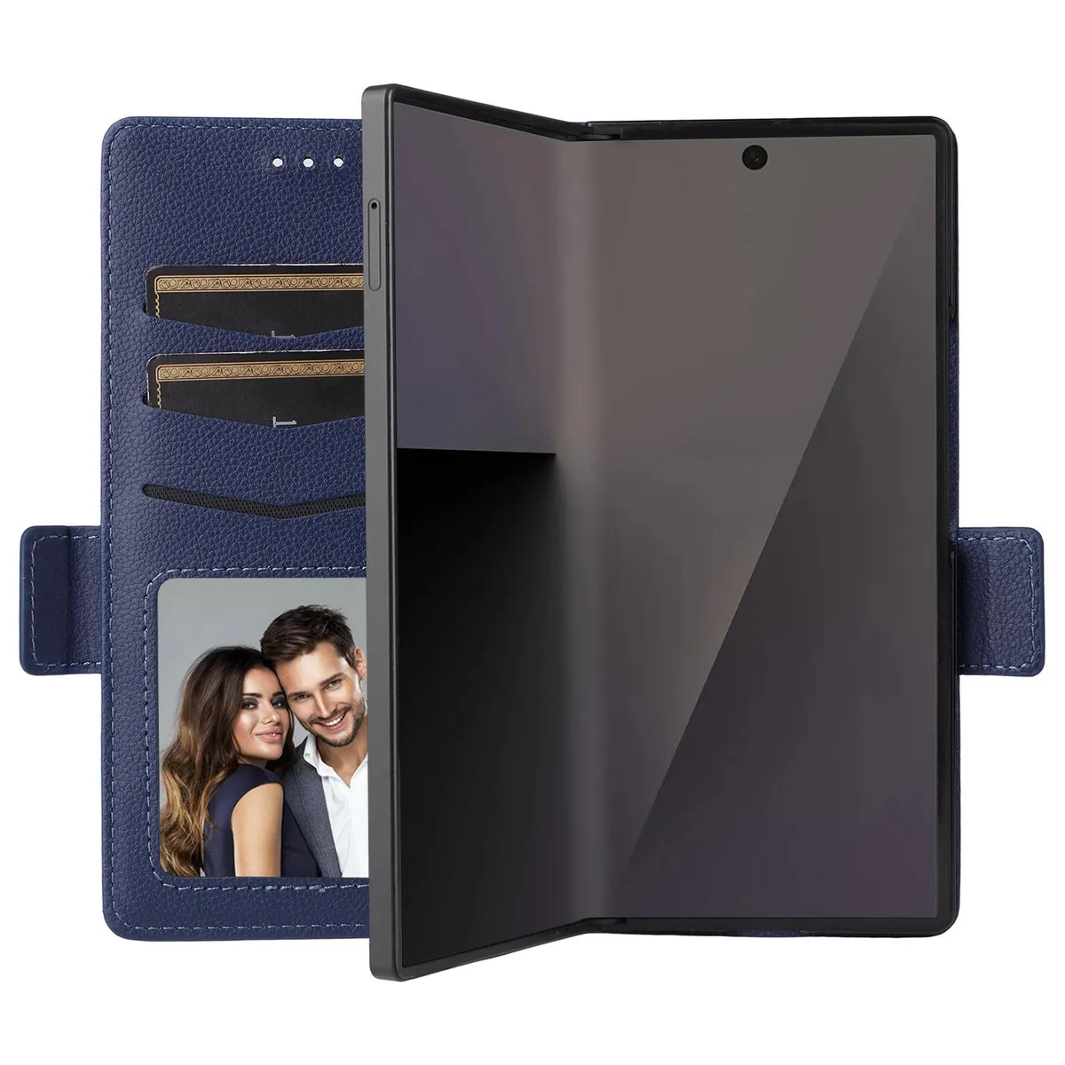 SNAPFIT Case Compatible with Samsung Galaxy S26 Ultra SNAPFIT Mobile Phone Leather Case Foldableing 7Th Generation Protective Case 4/5/6 Mobile Phone Case Flip Card Wallet — Black