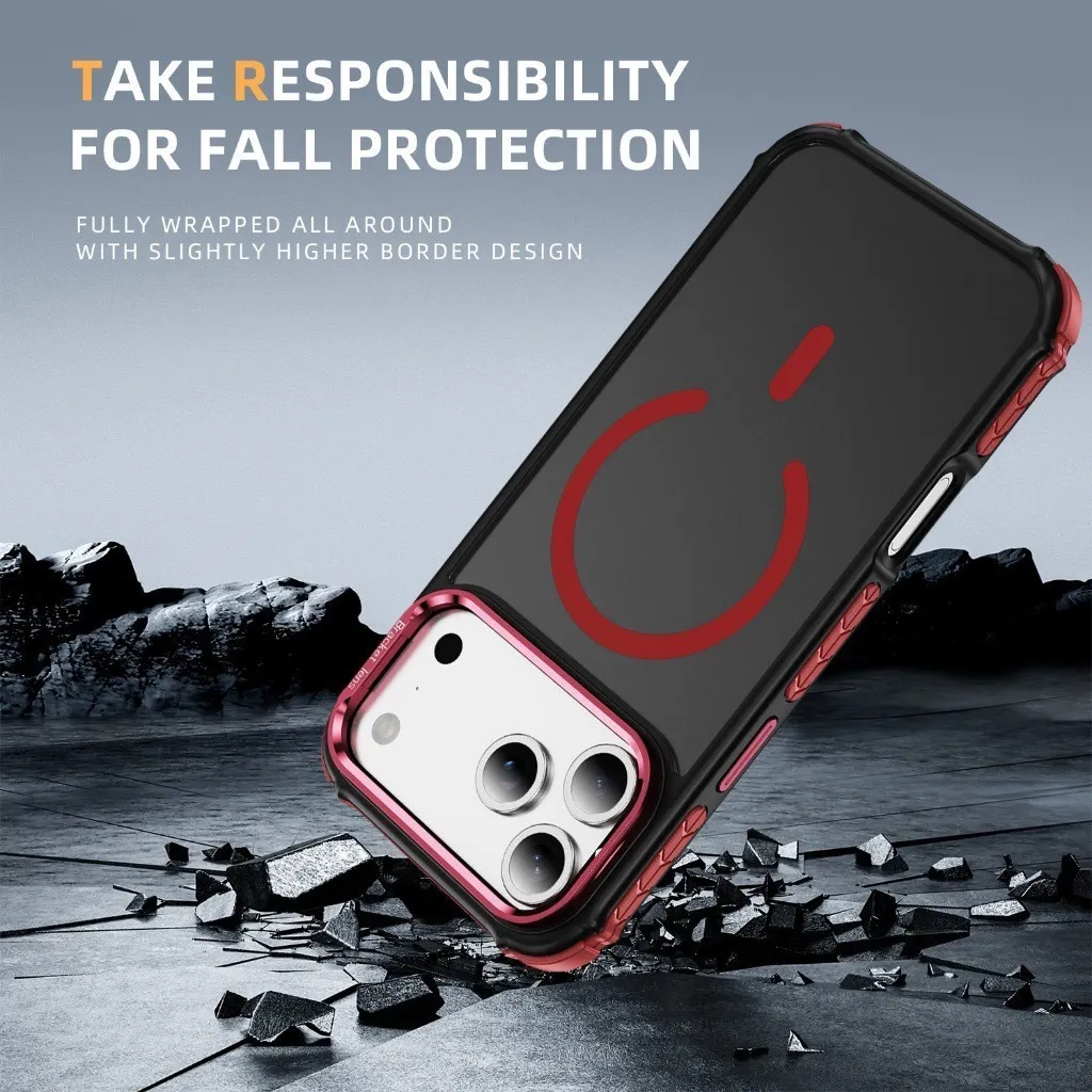 SNAPFIT Case iPhone 18 Pro Max 18 Pro Transparent MagSafe Military Grade Cover — Black / iPhone 18 Pro Max