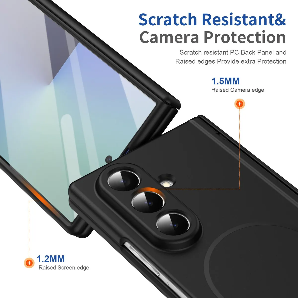 SNAPFIT Case Compatible With Samsung Galaxy Z Fold8 Fold 8 Ultra Wide Hard Case 360° Rotating Stand Hinge Protection Slim Armor Shockproof Casing Bulit In Screen Protector — 360 Black / Z Fold 8 Ultra