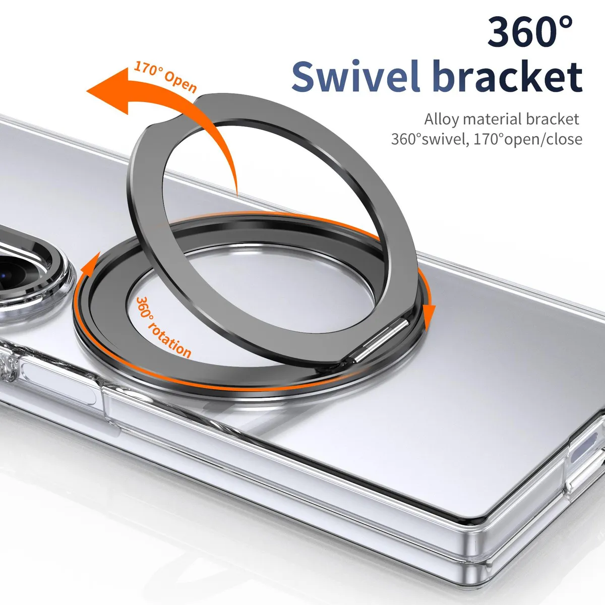 SNAPFIT Case Compatible With Samsung Galaxy Z Fold8 Fold 8 Ultra Wide SNAPFIT 360° Magsafe Rotating Ring Stand — Black / Z Fold 8 (Wide)