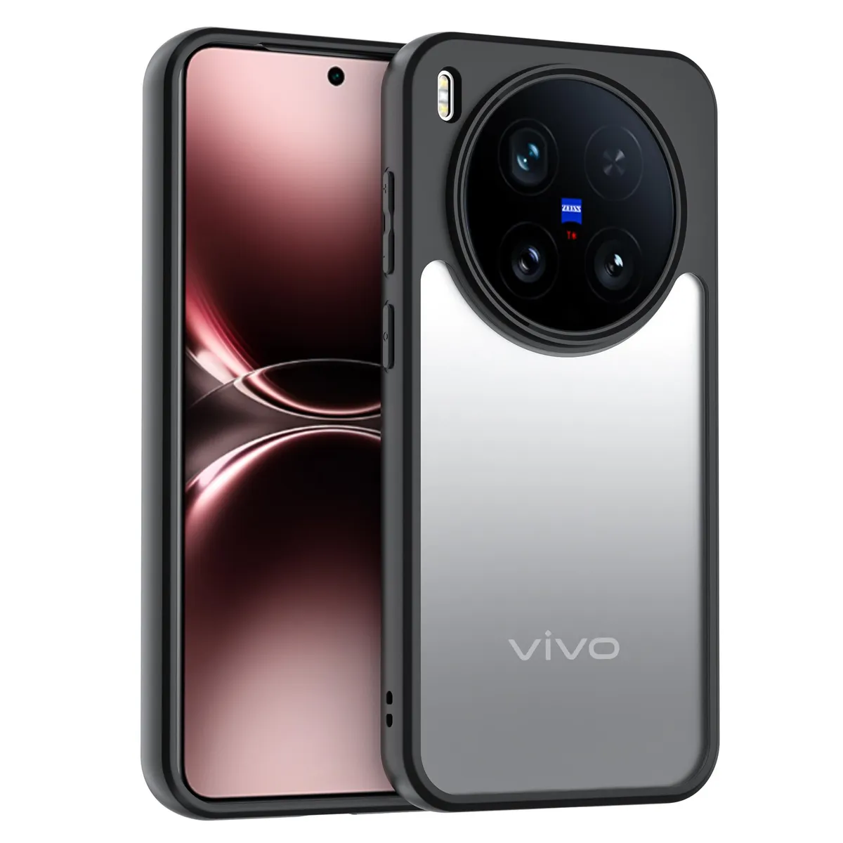 SNAPFIT Case Compatible With Vivo X300 Pro X300 SNAPFIT Magsafe Matte Black Protective Casing — Clear Black / Vivo X300