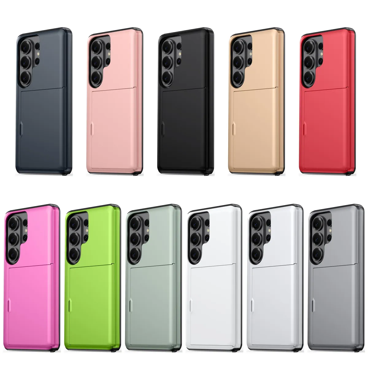 SNAPFIT Case Compatible for Samsung Galaxy S26 Ultra S26 Plus S26 SNAPFIT Slide Cover Card Slot 2IN1 Anti-fall Wallet Protective Cover