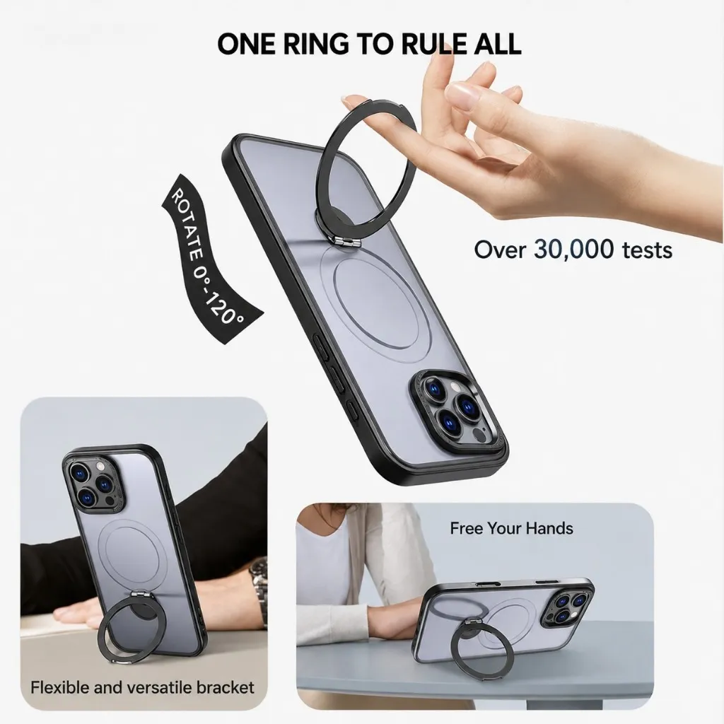 SNAPFIT Case iPhone 18 Pro Max 18 Pro Magnetic Kickstand Camera Protection - Primary Focuss — Black / iPhone 18 Pro Max
