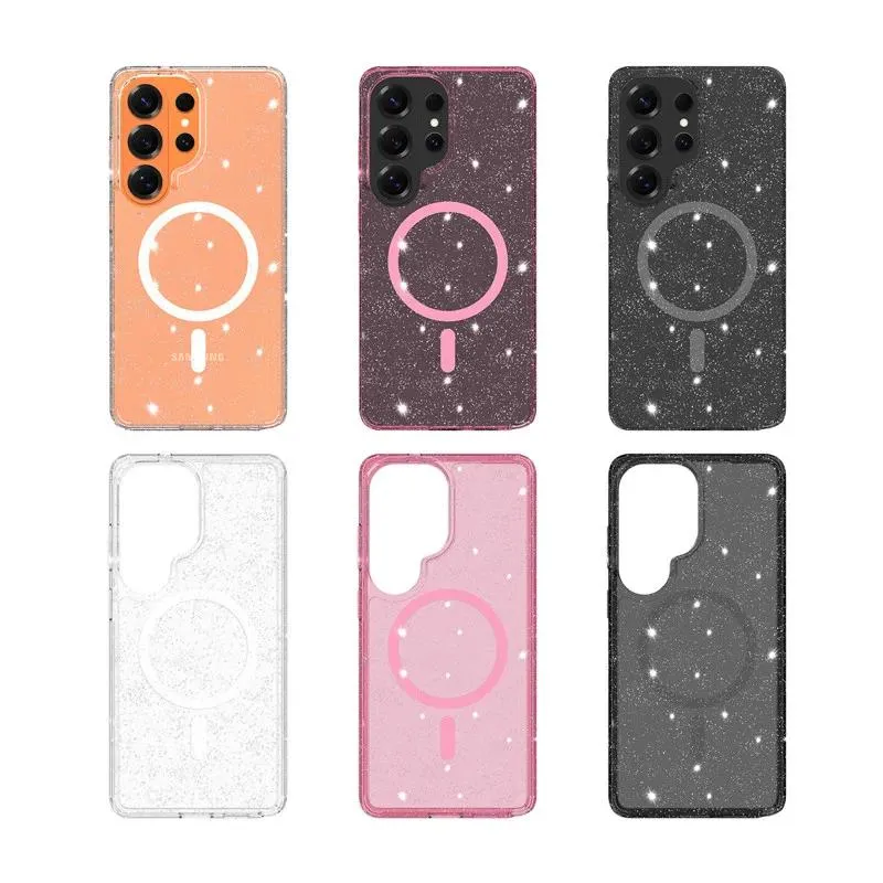 SNAPFIT Case for Samsung Galaxy S26 Ultra Plus SNAPFIT Glitter Hardcase MagSafe Magnetic Cloud Mirror Protective Cover Casing - Primary Focuss ā Glitter Black / S26 Ultra