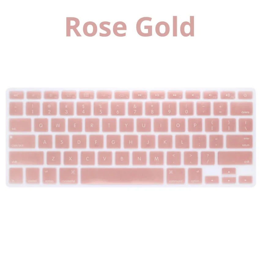 SNAPFIT TPU Keyboard Cover Compatible With MacBook Neo 13 Inch 2026 A3404 Macbook Air 13.6 15.3 Inch Macbook Pro 14 16 Inch Premium Silicone Ultra Thin Anti Debu Anti Air Pelindung Keyboard — Silicone Rose Gold