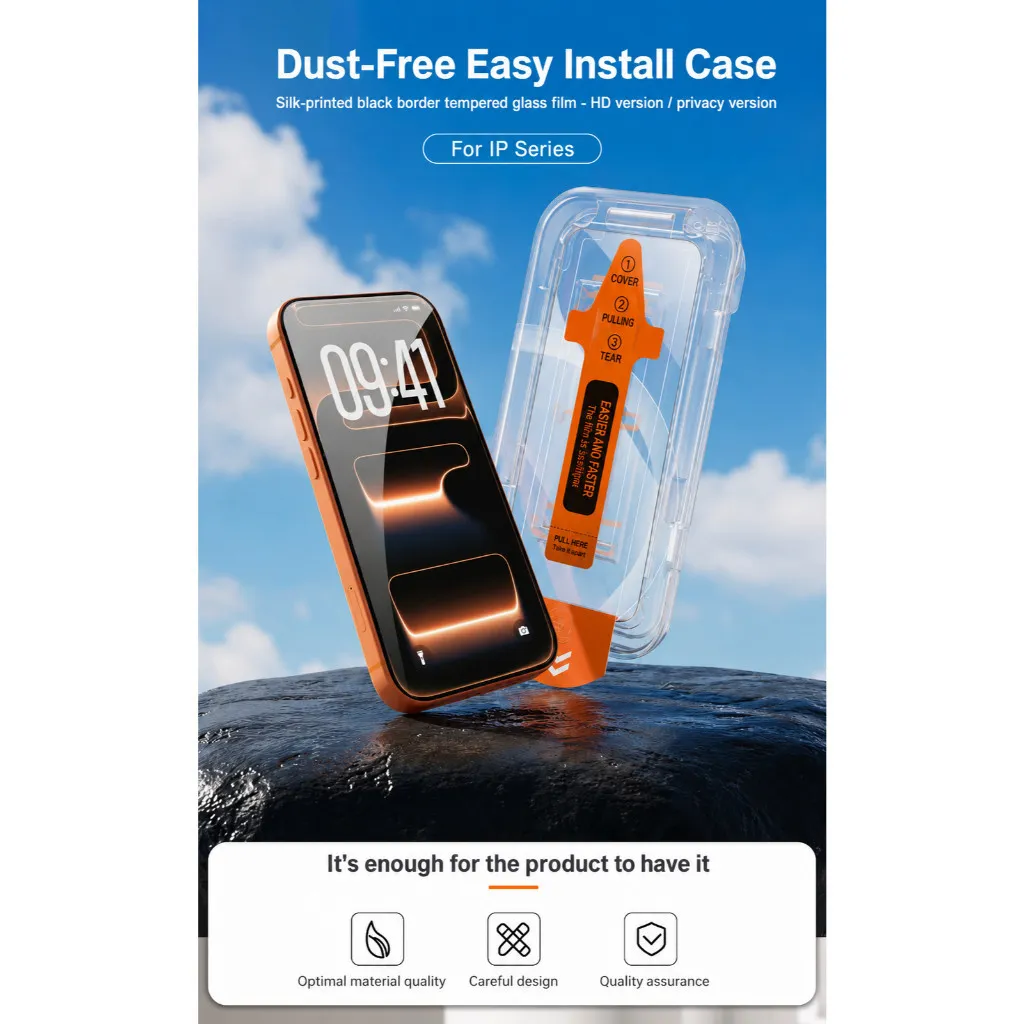 SNAPFIT Tempered Glass iPhone 18 Pro Max 18 Pro Full Cover Anti Spy Easy Installation Tray — Privacy / iPhone 18 Pro