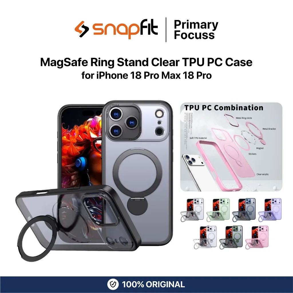 SNAPFIT Case iPhone 18 Pro Max 18 Pro Magnetic Kickstand Camera Protection - Primary Focuss